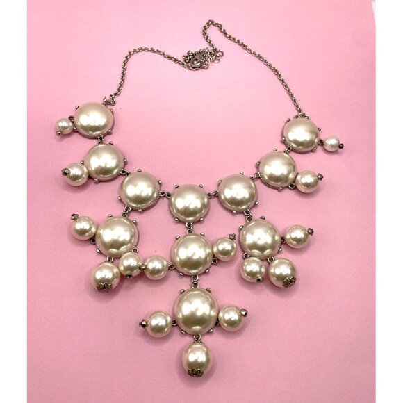 Unbranded Jewelry - Faux Pearl Statement Necklace Bubble Necklace Glam